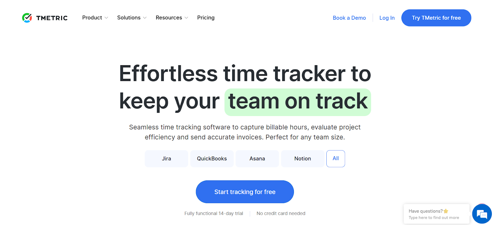TMetric - a time tracking app