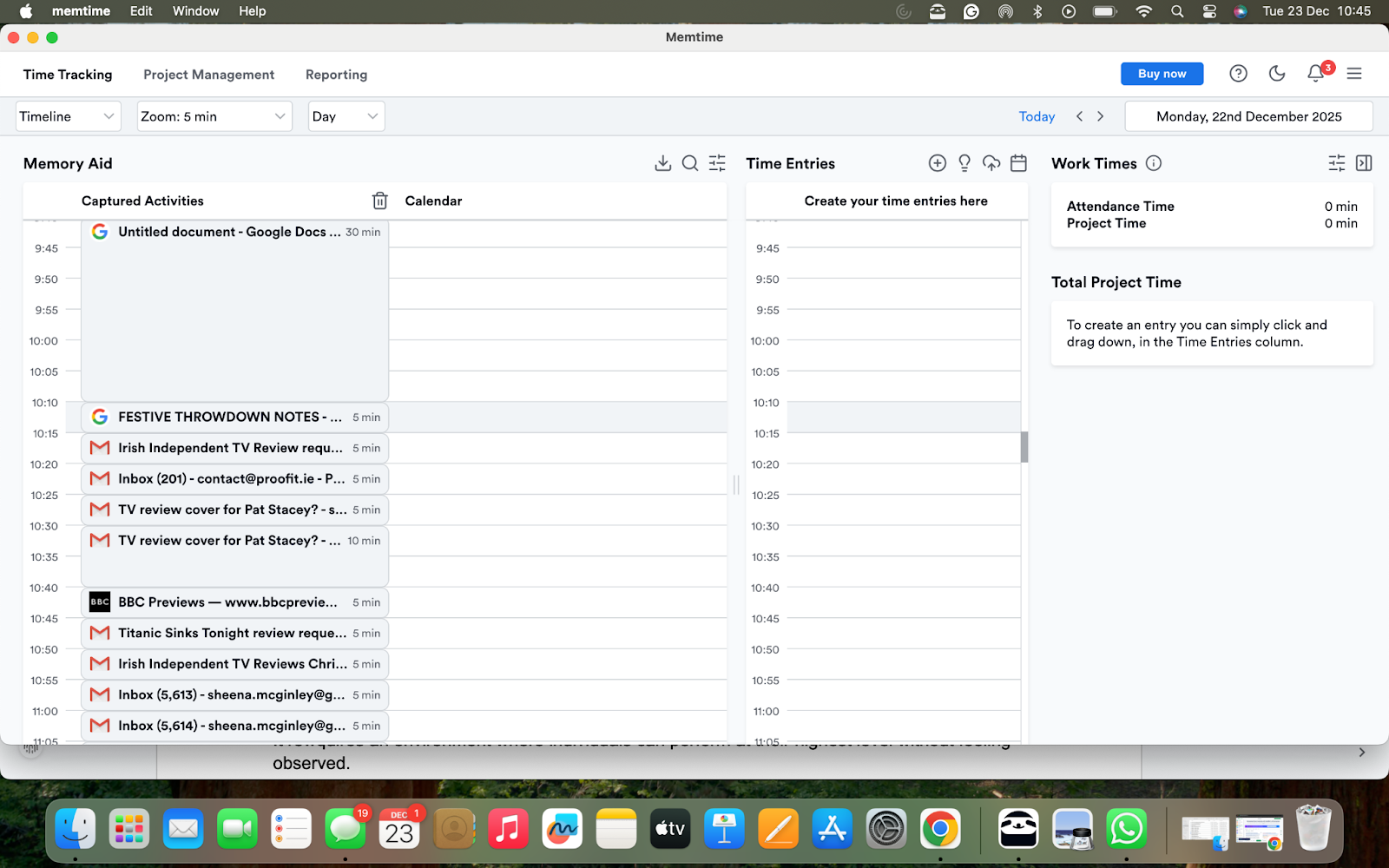 Memtime - digital work-from-home accountability log