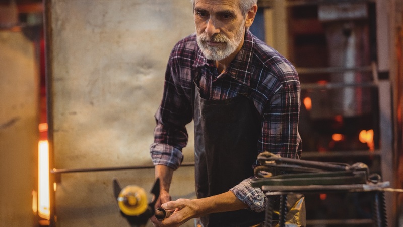 Working in a factory