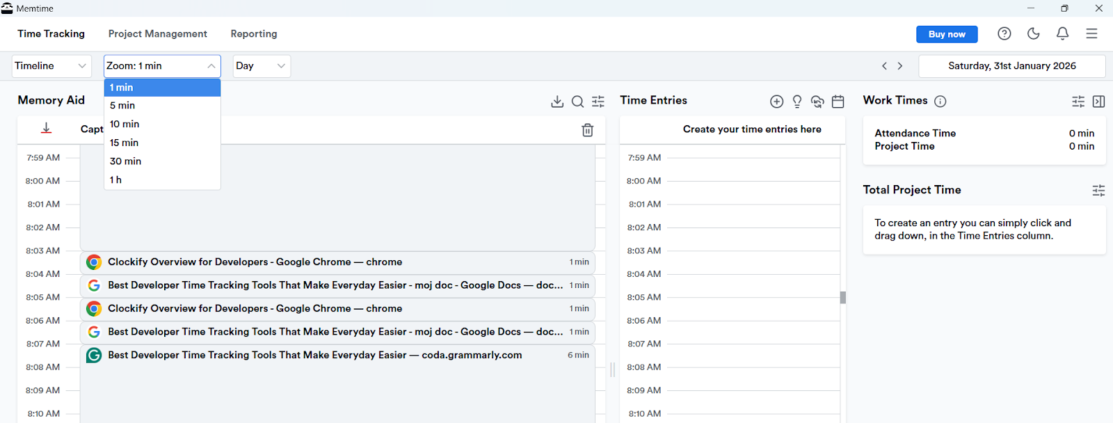 Memtime's Memory Aid
