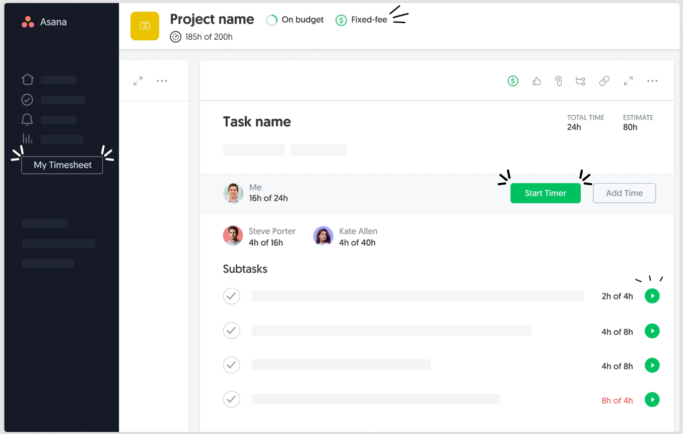 Everhour interface