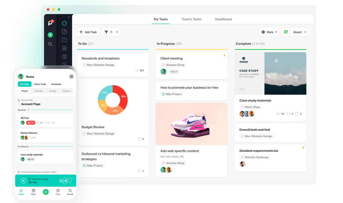Project management in Paymo