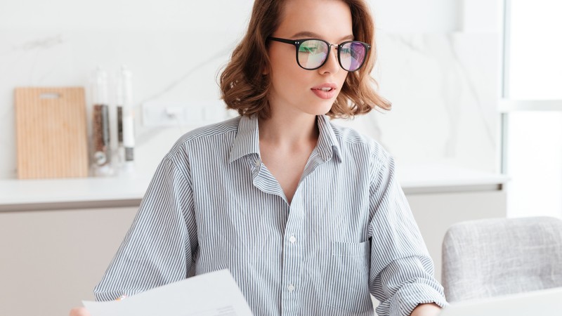 Business owner checking labor costs