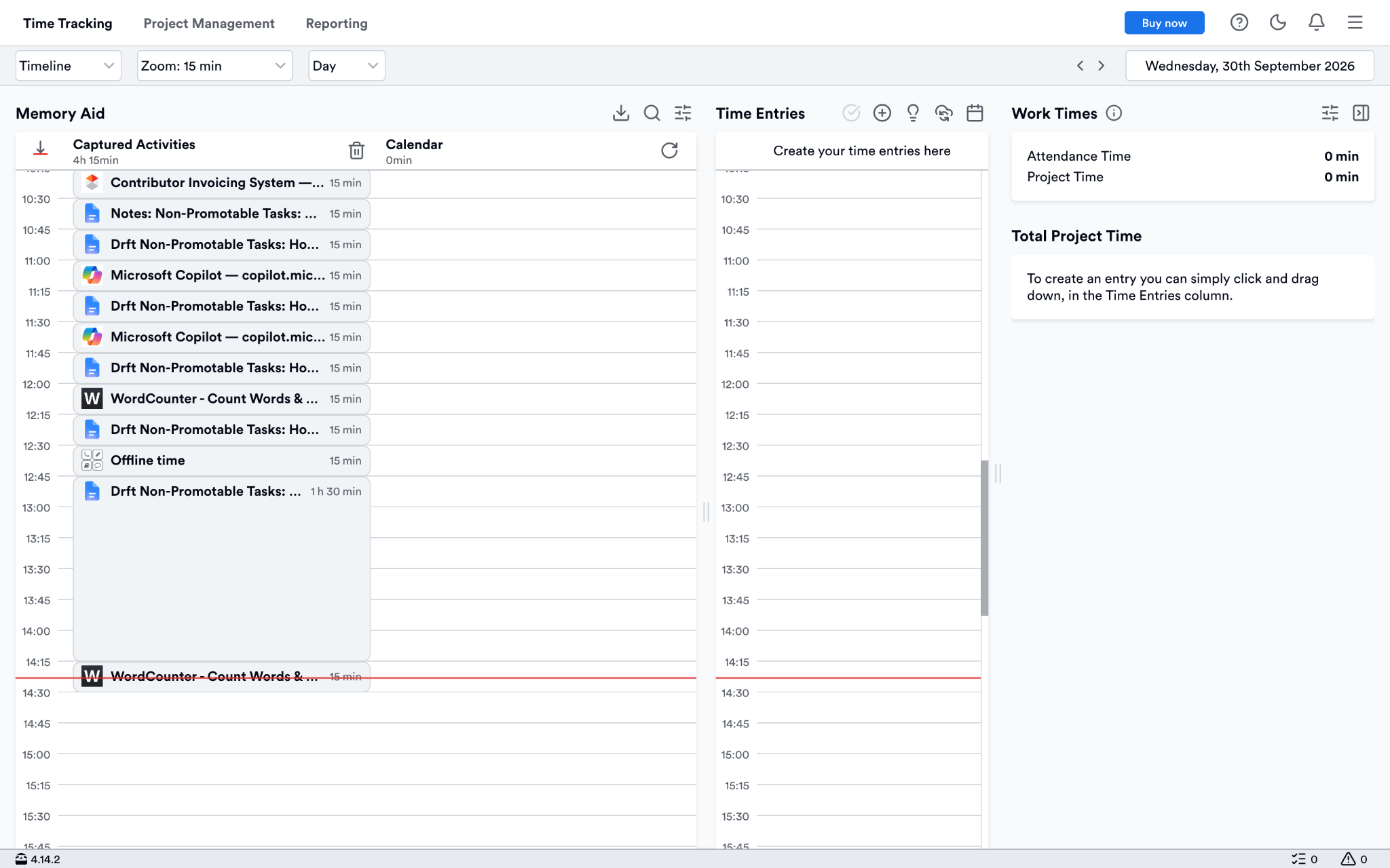 Keep track of your workweek with Memtime