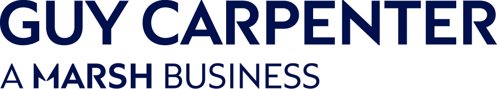 Text logo reading GUY CARPENTER with smaller text below stating A MARSH BUSINESS.