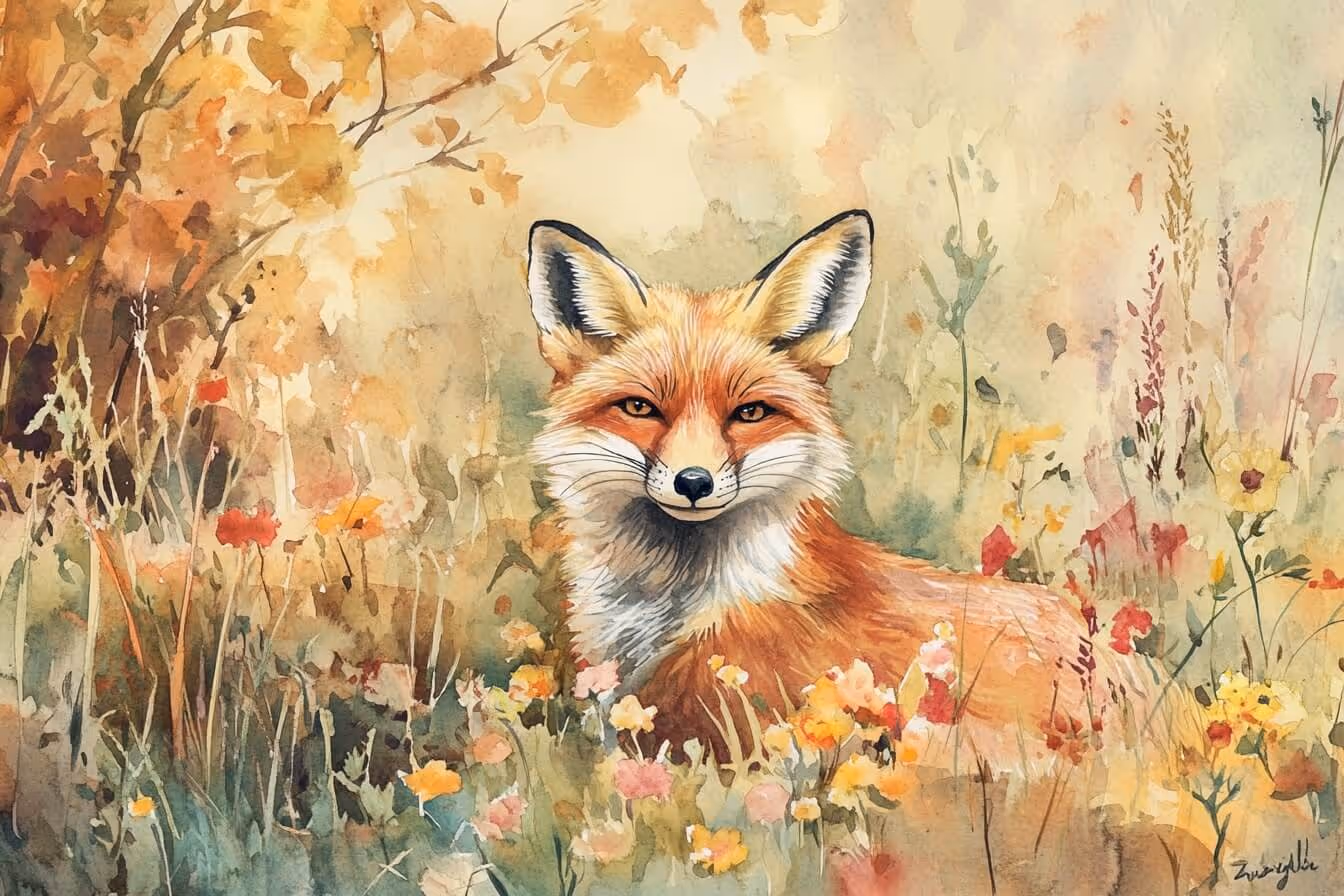 Ilustrace lišky jako symbolu divokosti a opravdovosti