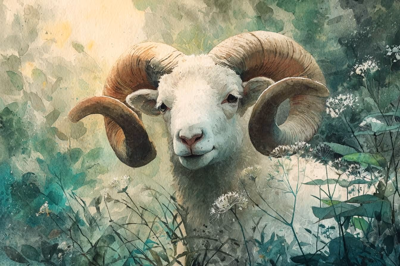 Ilustrace berana jako duchovního průvodce