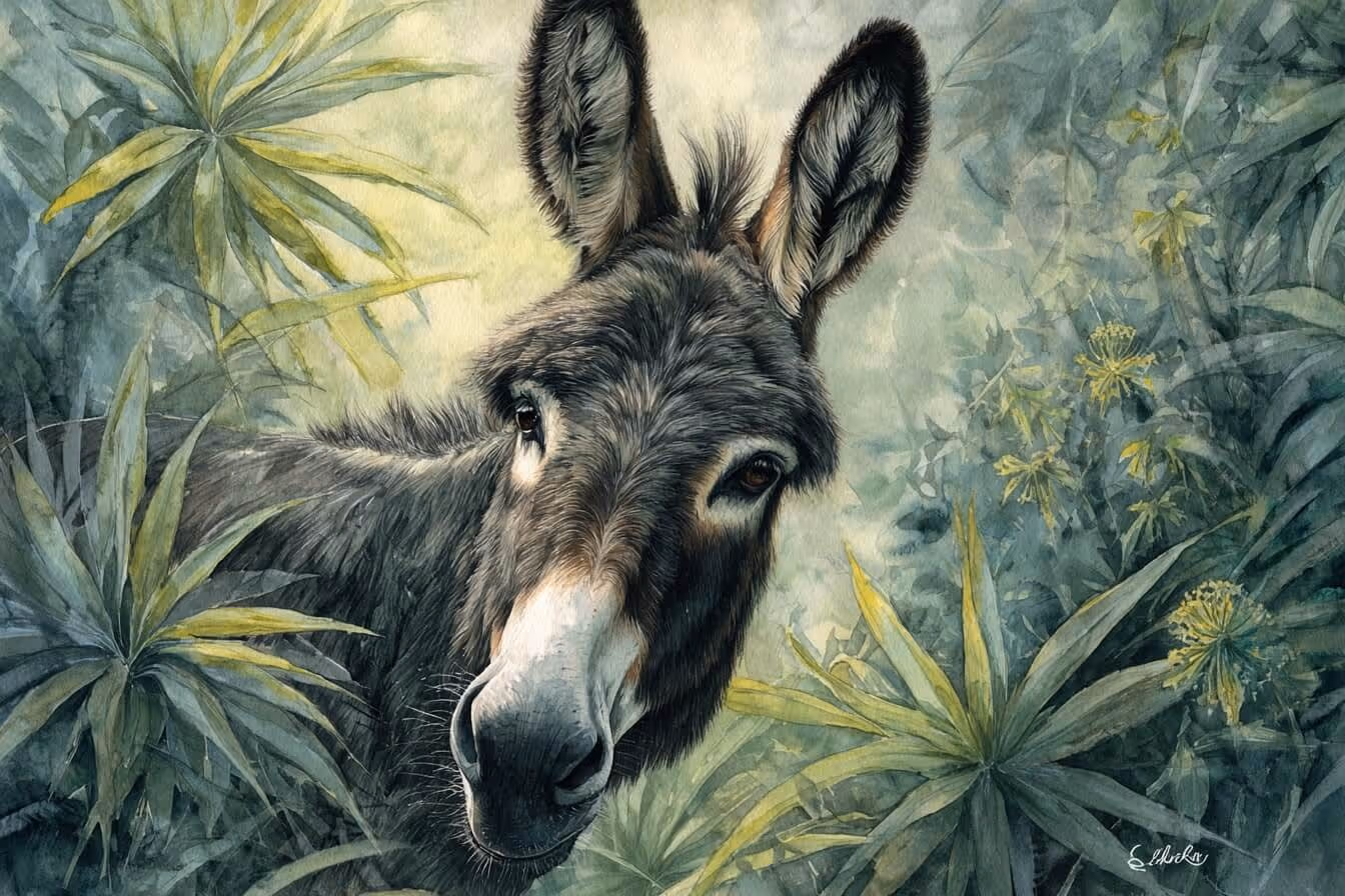 Ilustrace osla jako duchovního průvodce