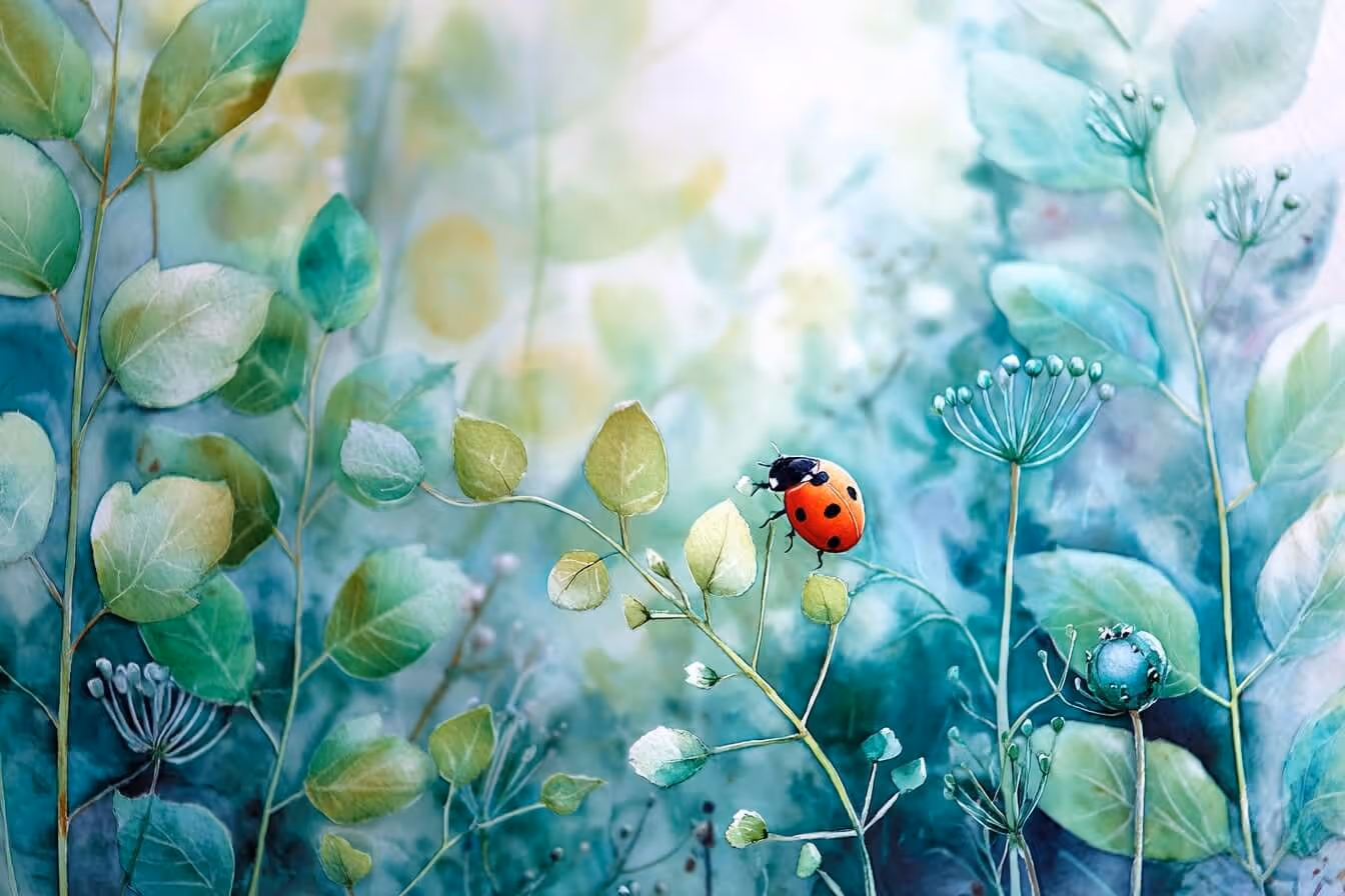 Ilustrace berušky jako duchovního průvodce