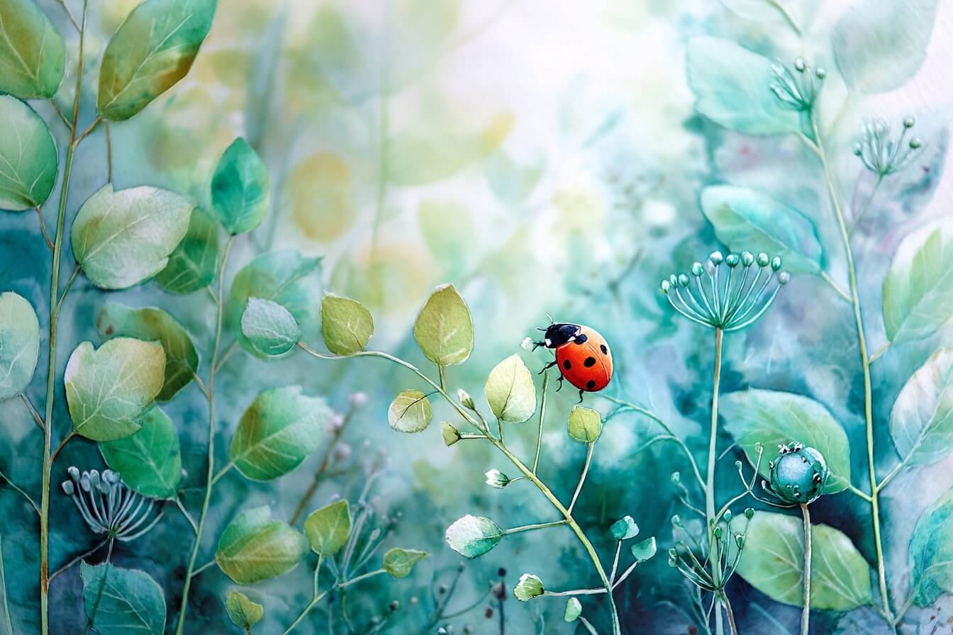 Ilustrace berušky jako duchovního průvodce