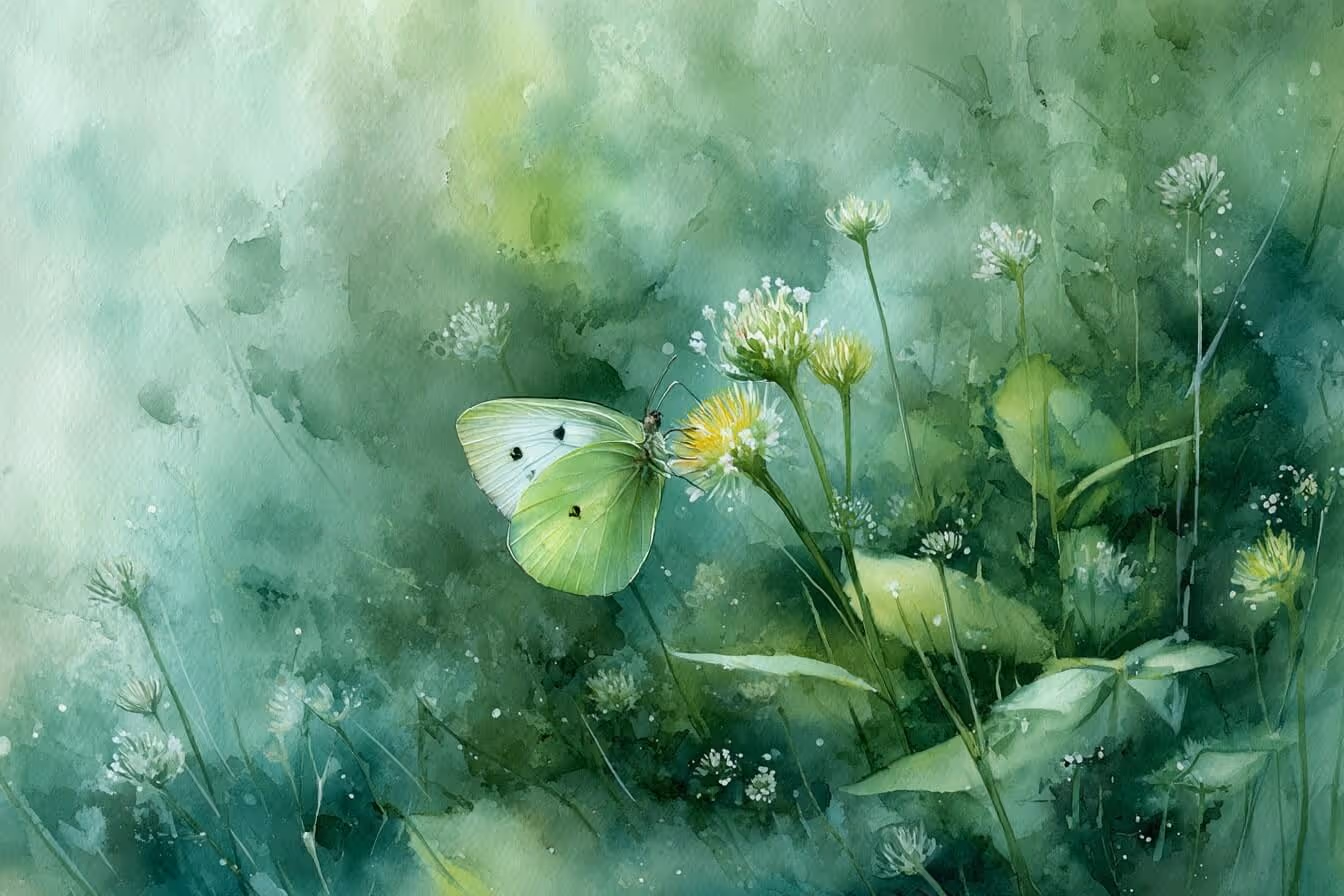 Ilustrace motýla jako duchovního průvodce