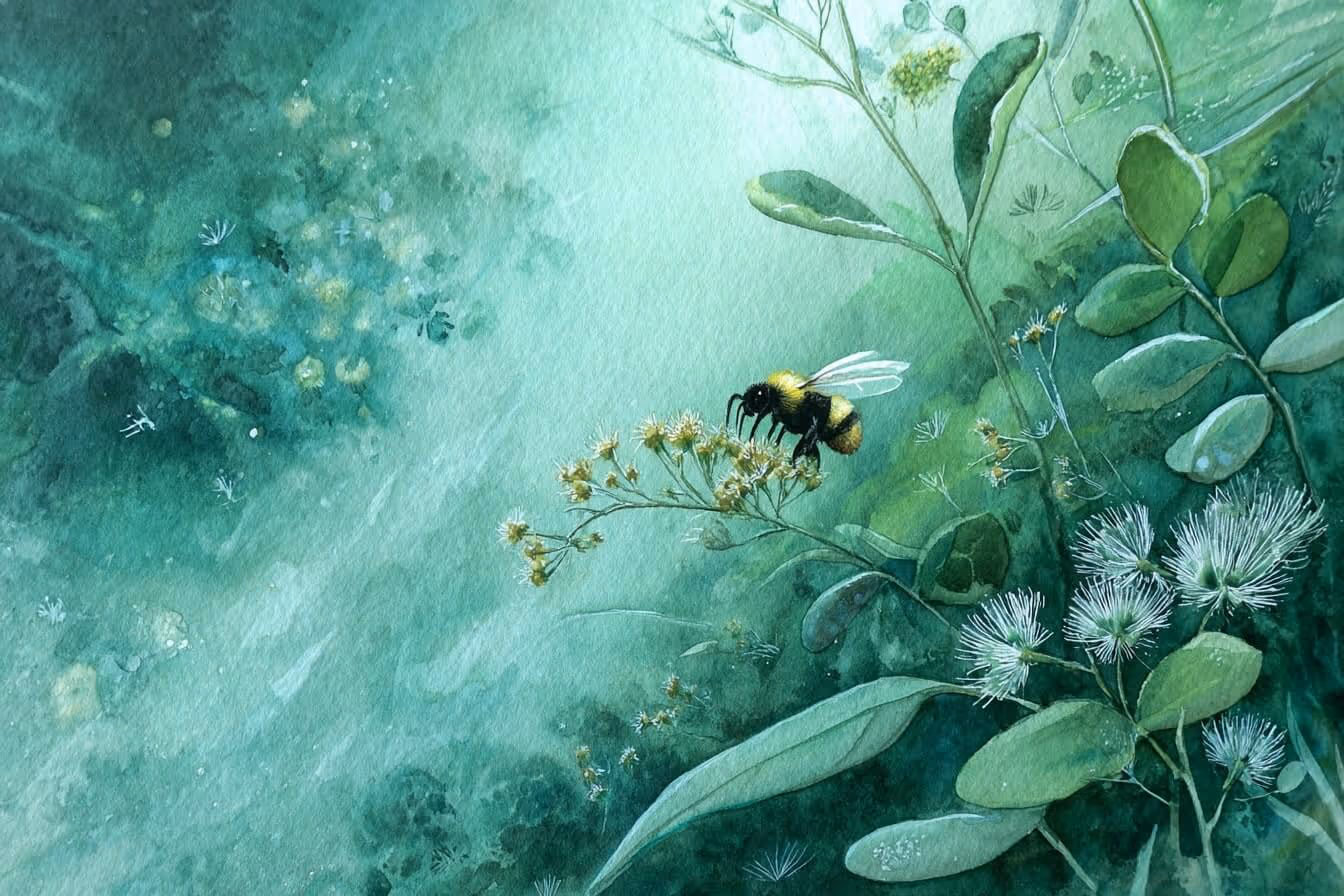 Ilustrace včely jako duchovního průvodce