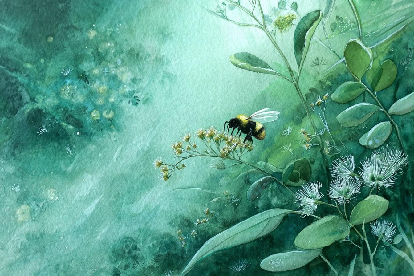 Ilustrace včely jako duchovního průvodce