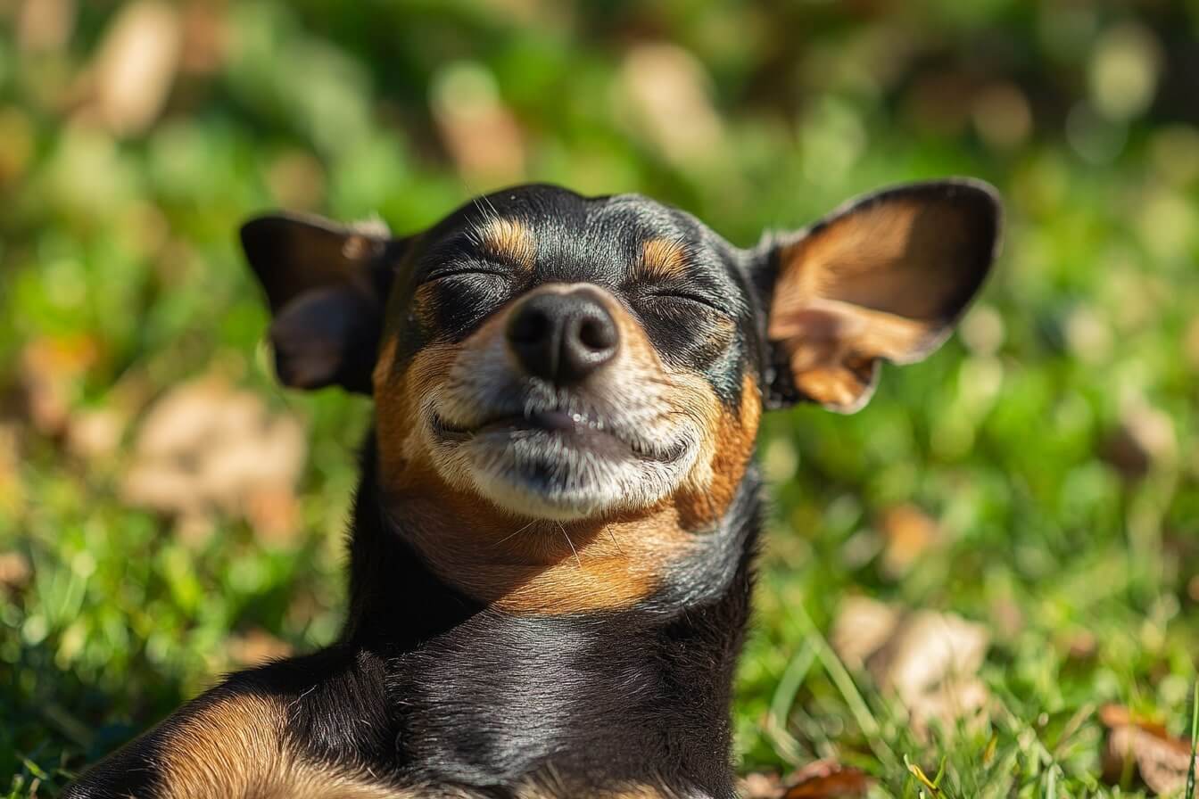 Spokojený a uvolněný pejsek díky přírodní péči – bylinky pro psy s traumatem pomáhají snižovat stres a podporují duševní pohodu.