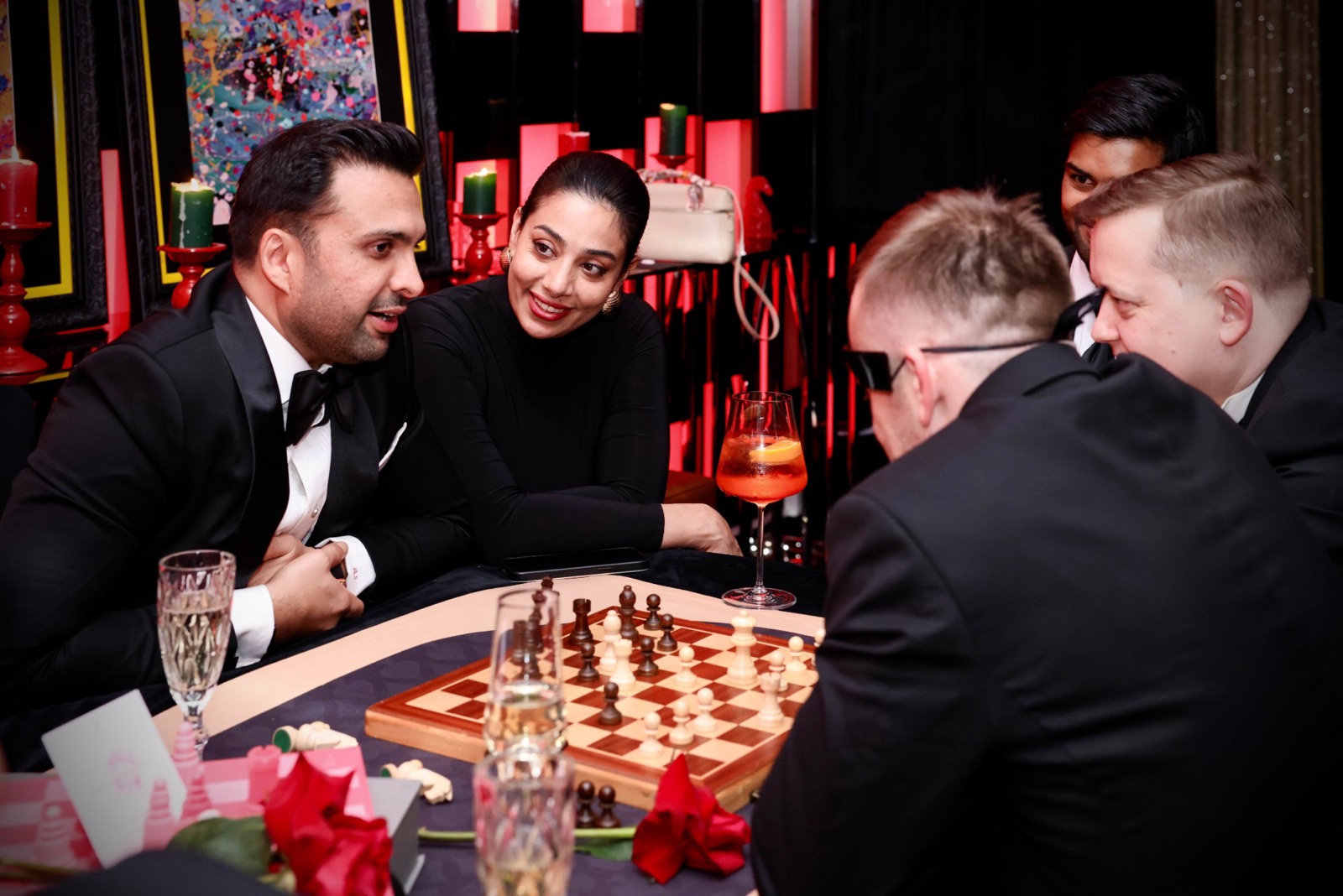 Guests at a FERZ Chess Night in Dubai