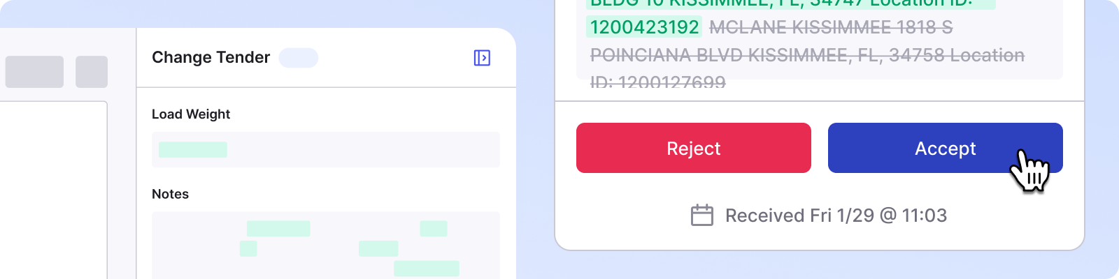 native edi in alvys tms accept and reject tenders