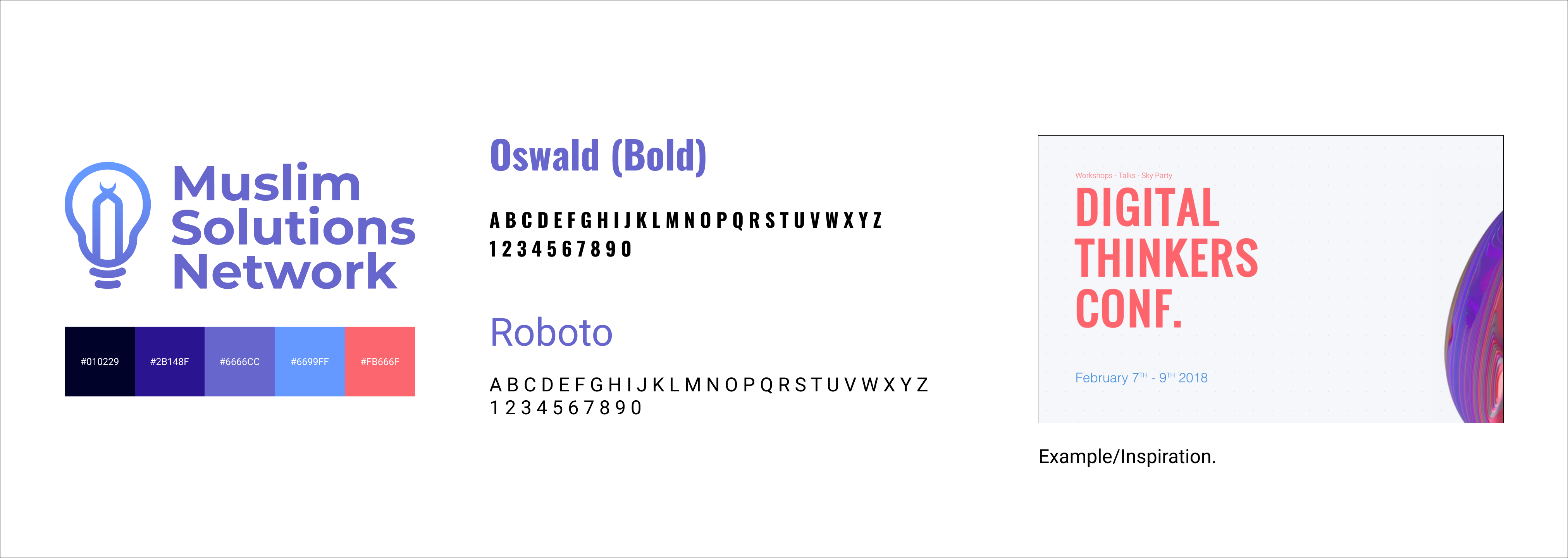 Colour palette and fonts for the redesign