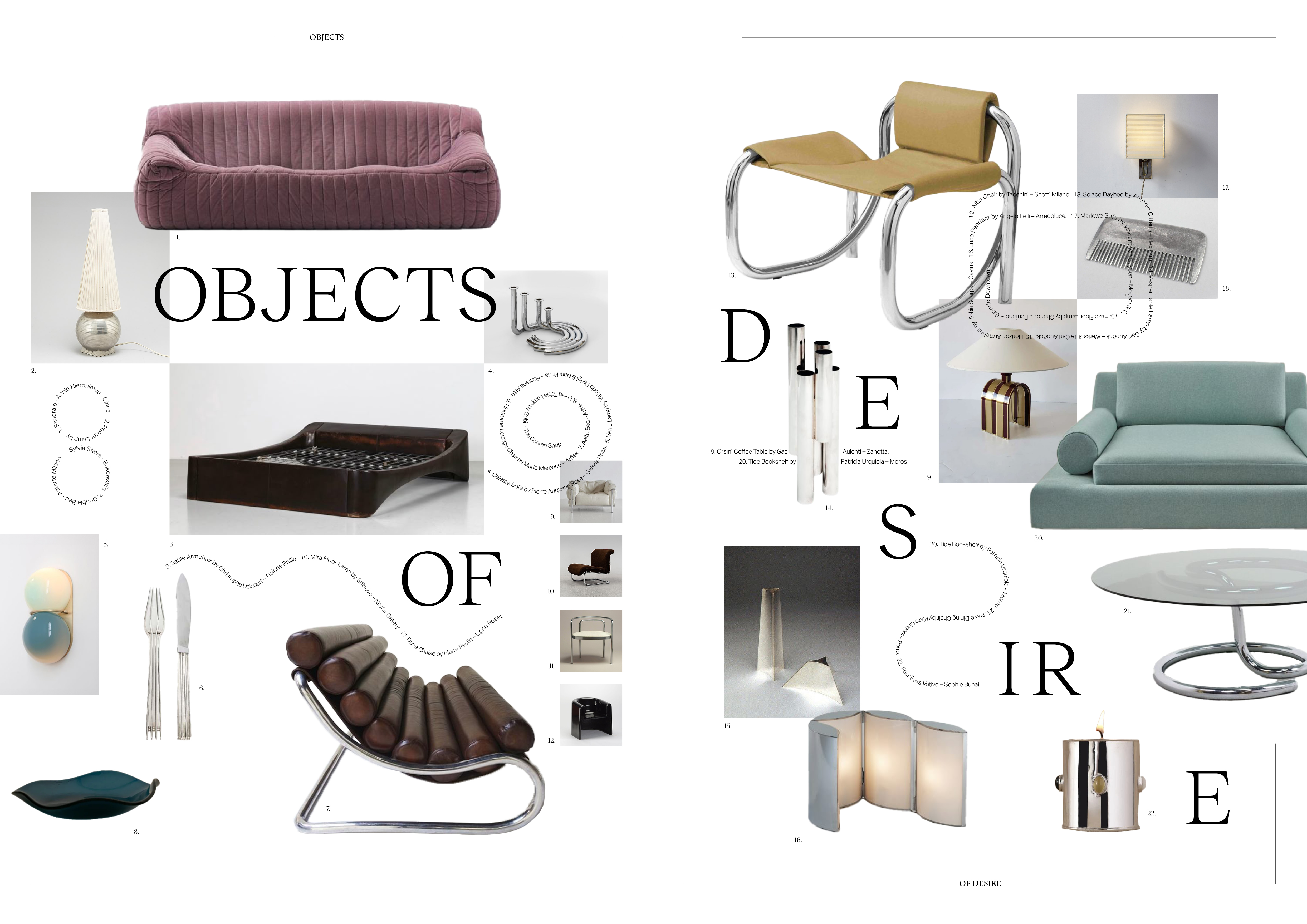 Objects of desire magazine spread