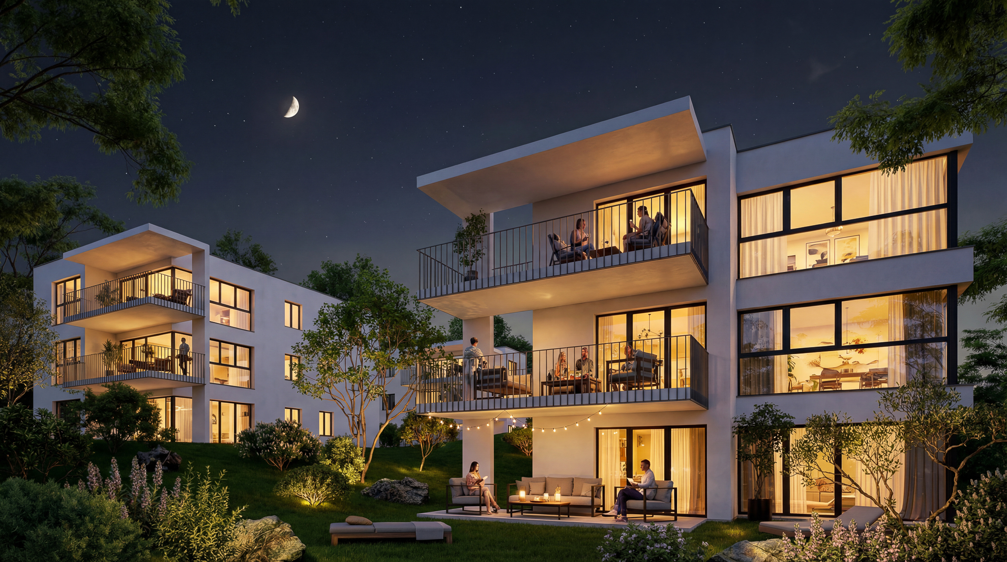 Espace de vie lumineux dans un appartement La Garde à Cortaillod