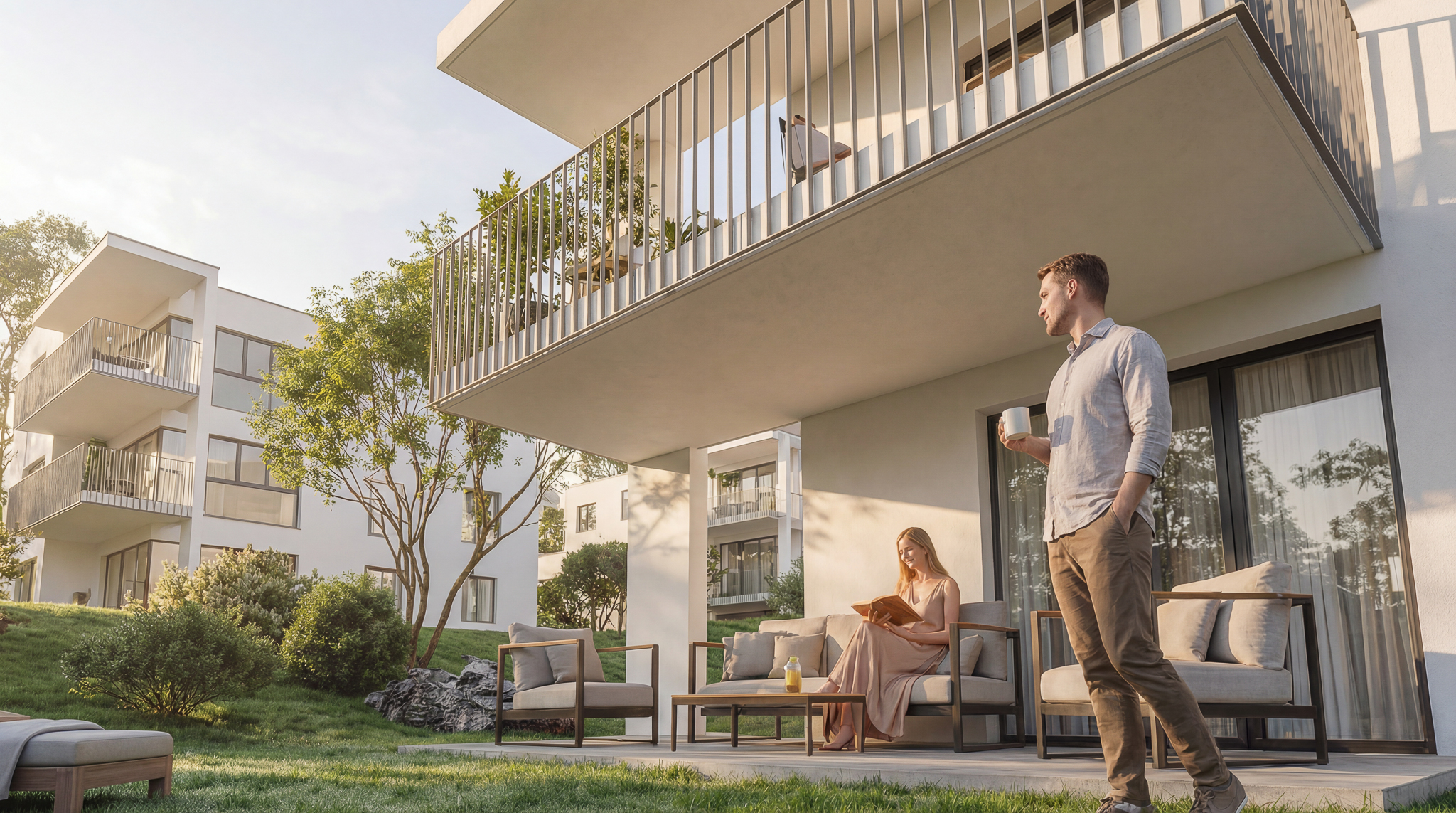 Vue aérienne du projet La Garde à Cortaillod
