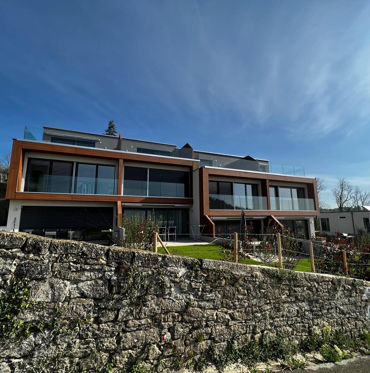 Les Terrasses des Vignes — 4 villas mitoyennes plein sud à Boudry