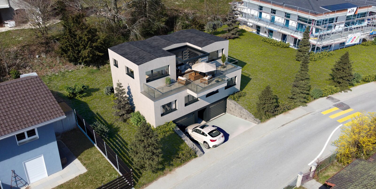 Villa contemporaine - Vue sur le Lac et les Alpes