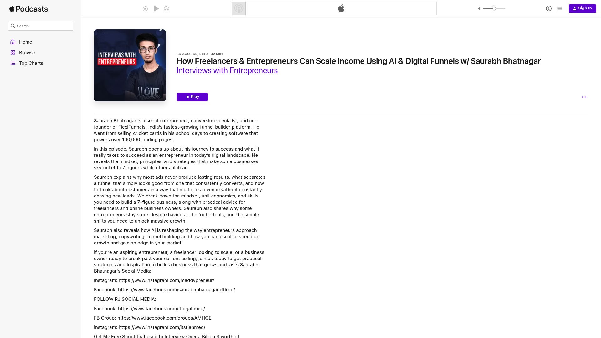 7 Must-Watch Entrepreneur Interviews to Inspire You in 2025 - 1. Saurabh Bhatnagar: Scaling with AI & Digital Funnels