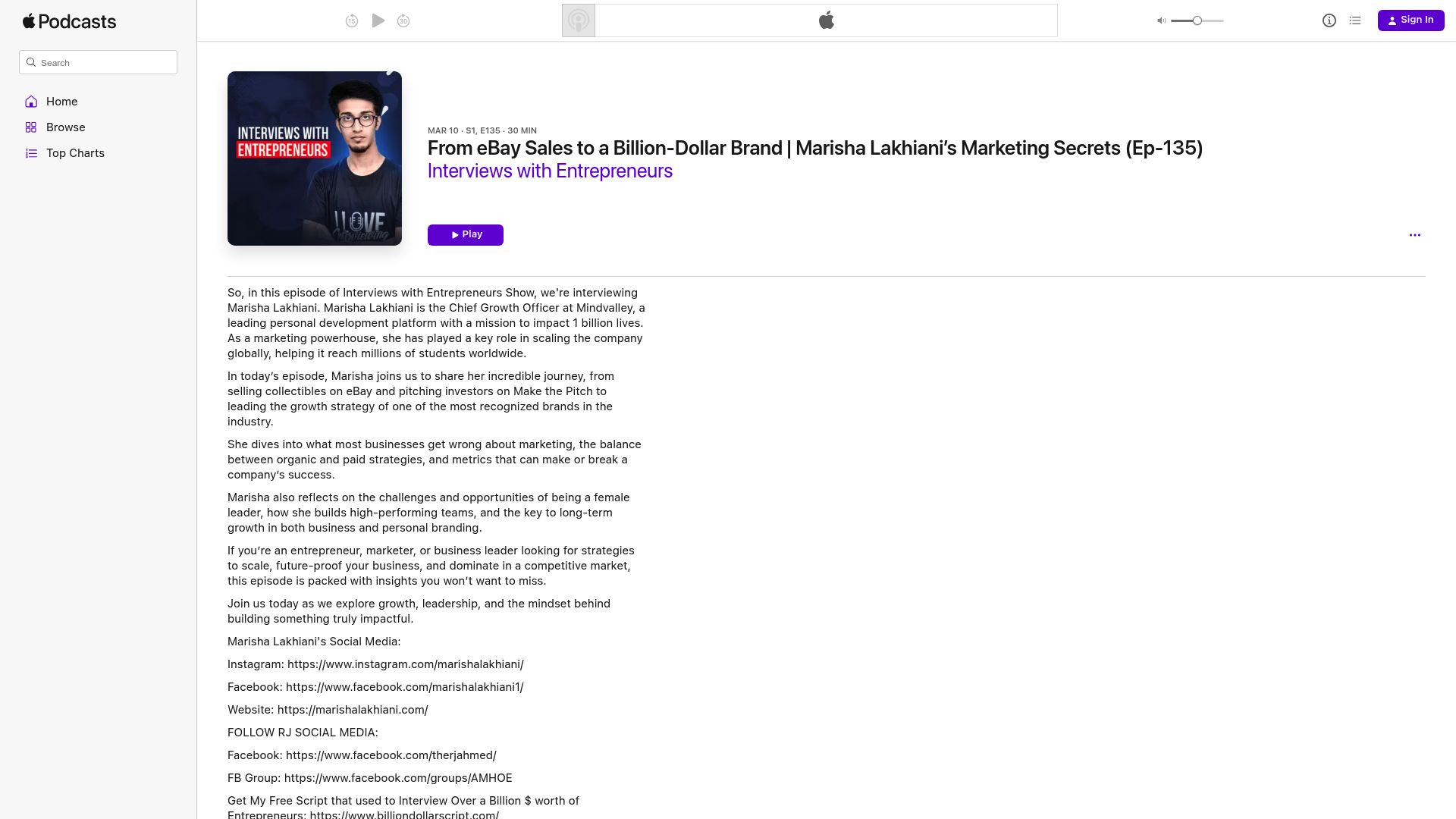 7 Must-Watch Entrepreneur Interviews to Inspire You in 2025 - 3. Marisha Lakhiani: From eBay Sales to Global Brand Growth