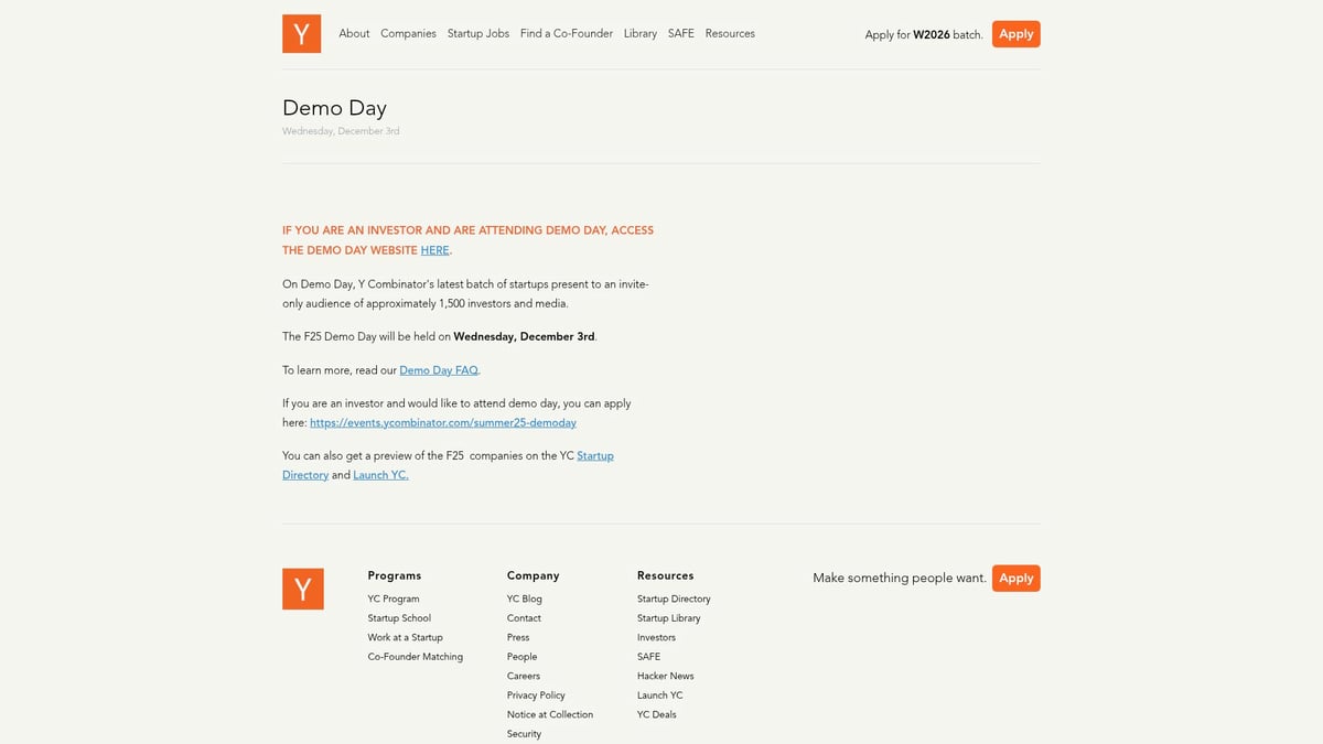 Top 10 Pitch Competition Events to Watch in 2025 - Y Combinator Demo Day 2025
