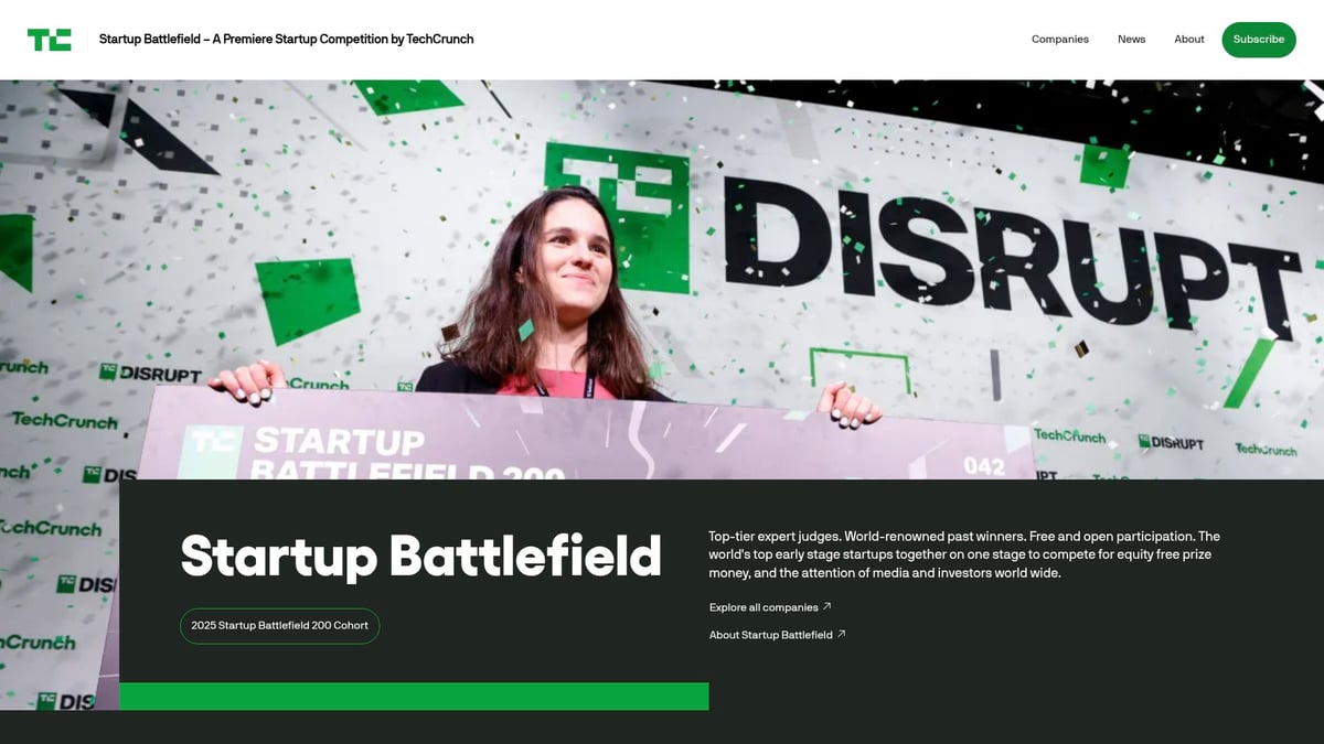 Top 10 Pitch Competition Events to Watch in 2025 - TechCrunch Disrupt 2025