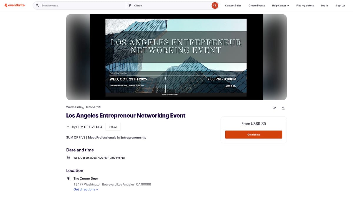 7 Must-Attend Entrepreneur Events in 2025 - Los Angeles Entrepreneur Networking Event