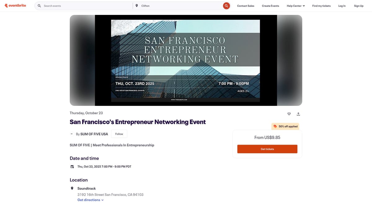 7 Must-Attend Entrepreneur Events in 2025 - San Francisco's Entrepreneur Networking Event