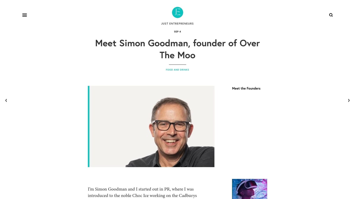 7 Inspiring Stories: Meet the Founder Behind Top Startups 2025 - Simon Goodman, Founder of Over The Moo
