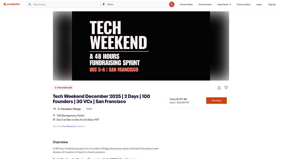 7 Must-Attend Founder Events to Elevate Your Network in 2025 - Tech Weekend December 2025 | 2 Days | 100 Founders | 30 VCs | San Francisco