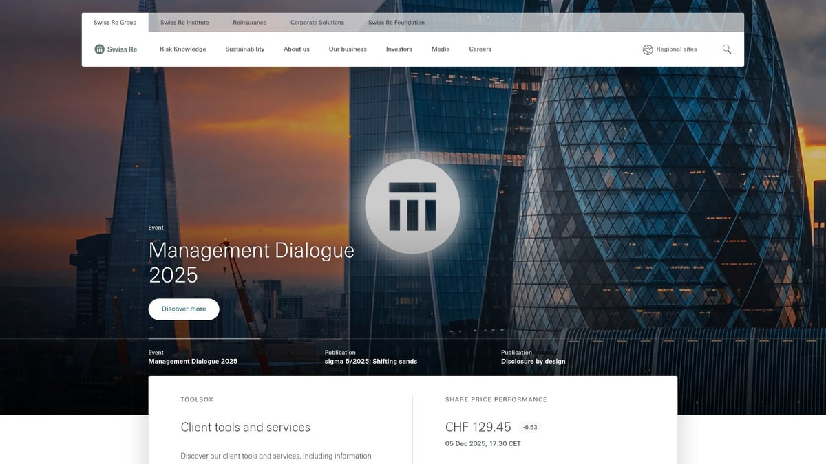 Top 10 List of Companies in Switzerland for 2026 - Swiss Re Group