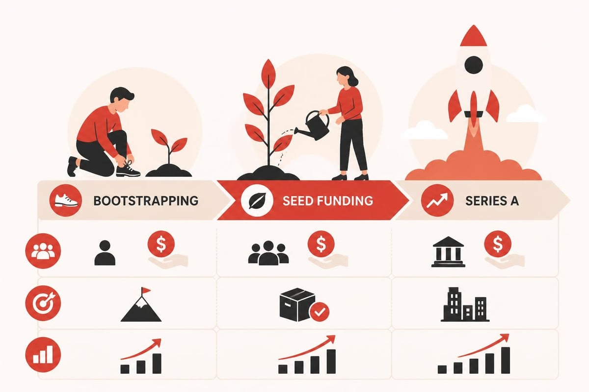 Startup funding progression