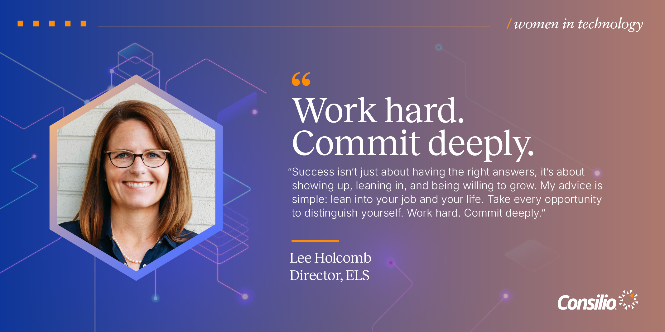 Women in Technology - Hillary Hames image and quote