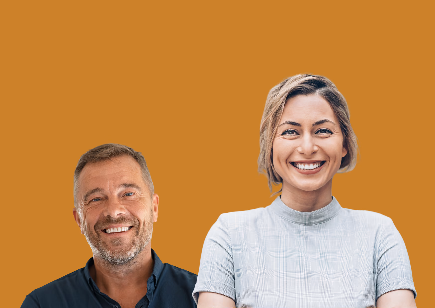 Homme et femme illustrant les deux portes : thérapie brève ou coaching