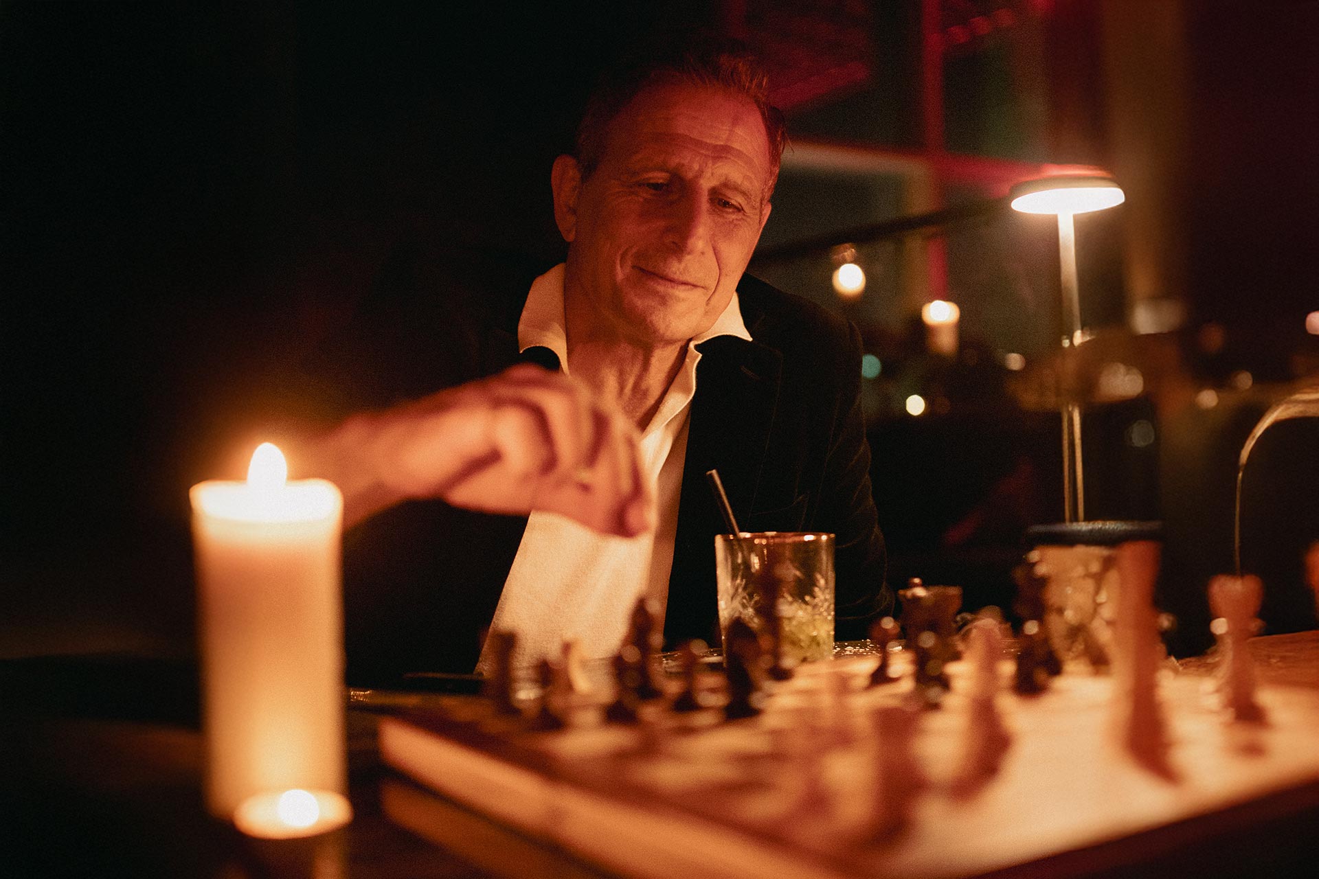 Chess by candlelight at FERZ Chess Club Dubai