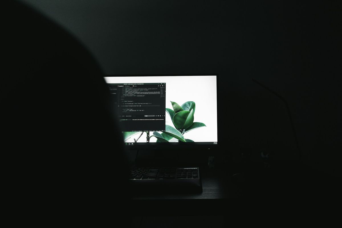 flat screen monitor turned-on