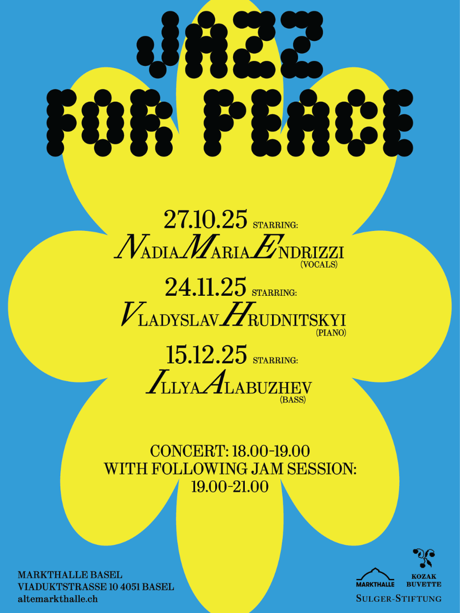 Poster for the event Jazz for Peace in Basel 2025