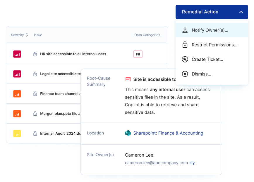 UI sections of GenAI Application posture dashboard