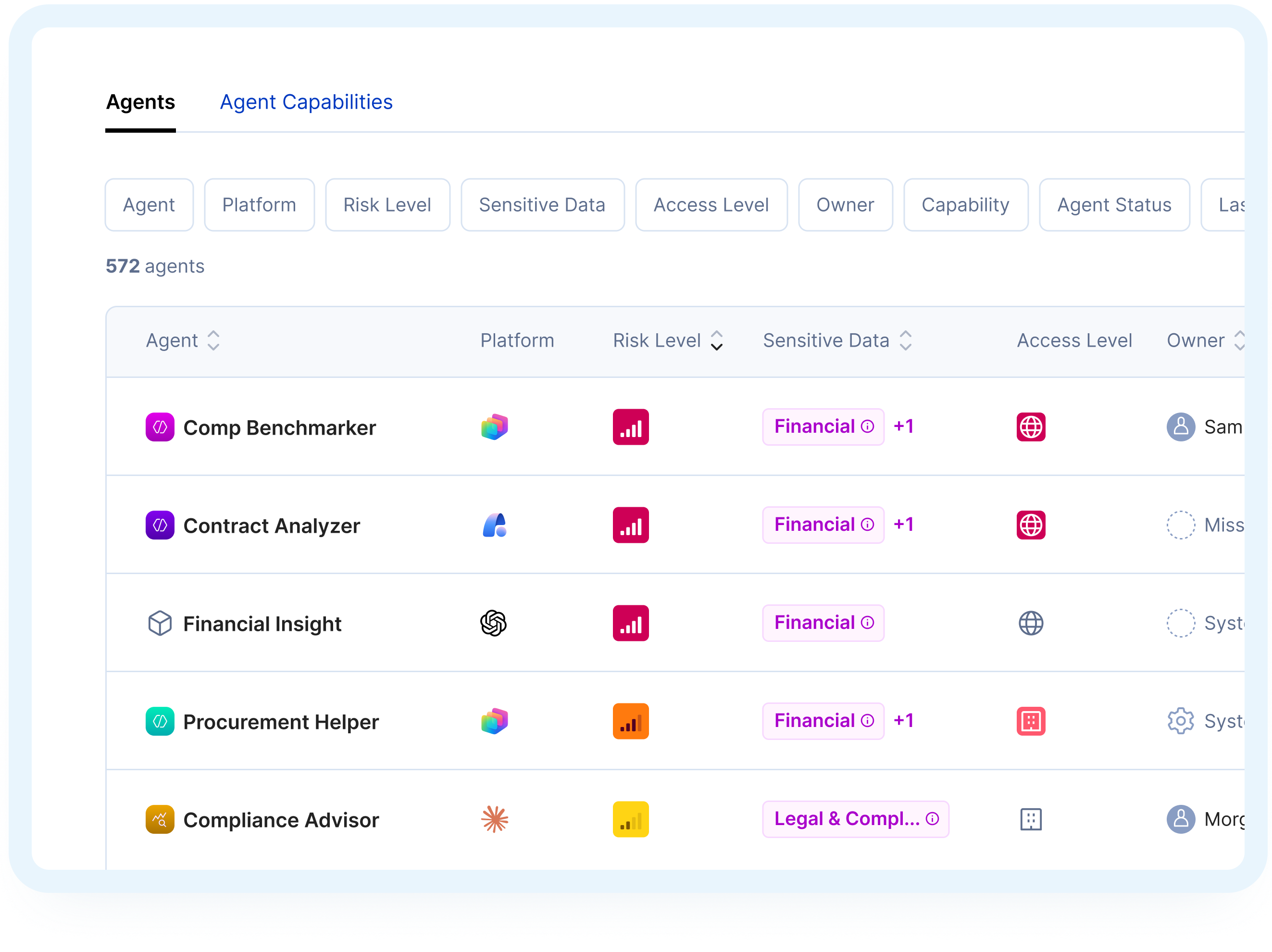 Opsin product UI snippets
