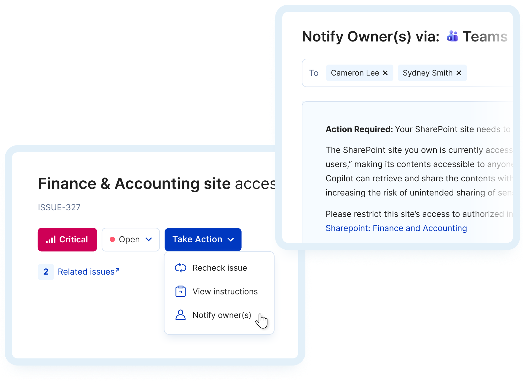 Opsin product UI snippets