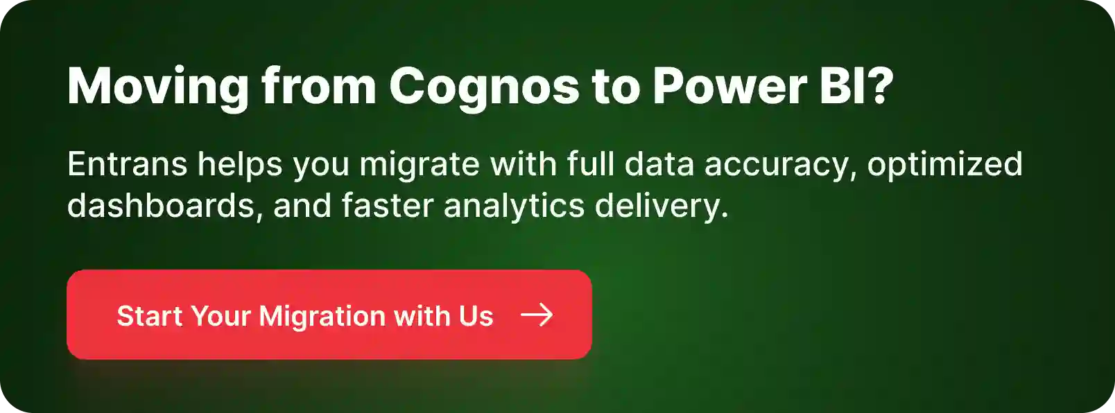 CTA for Cognos to Power BI Migration