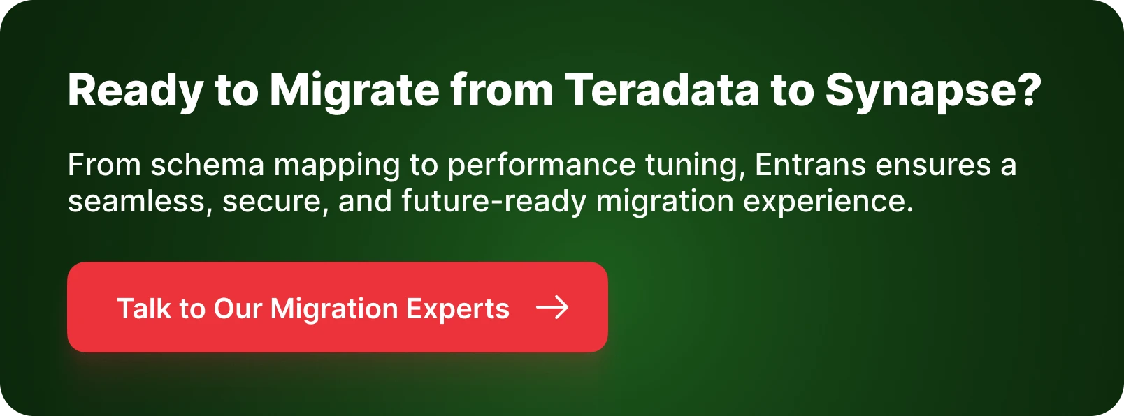CTA for Teradata to Synapse Migration