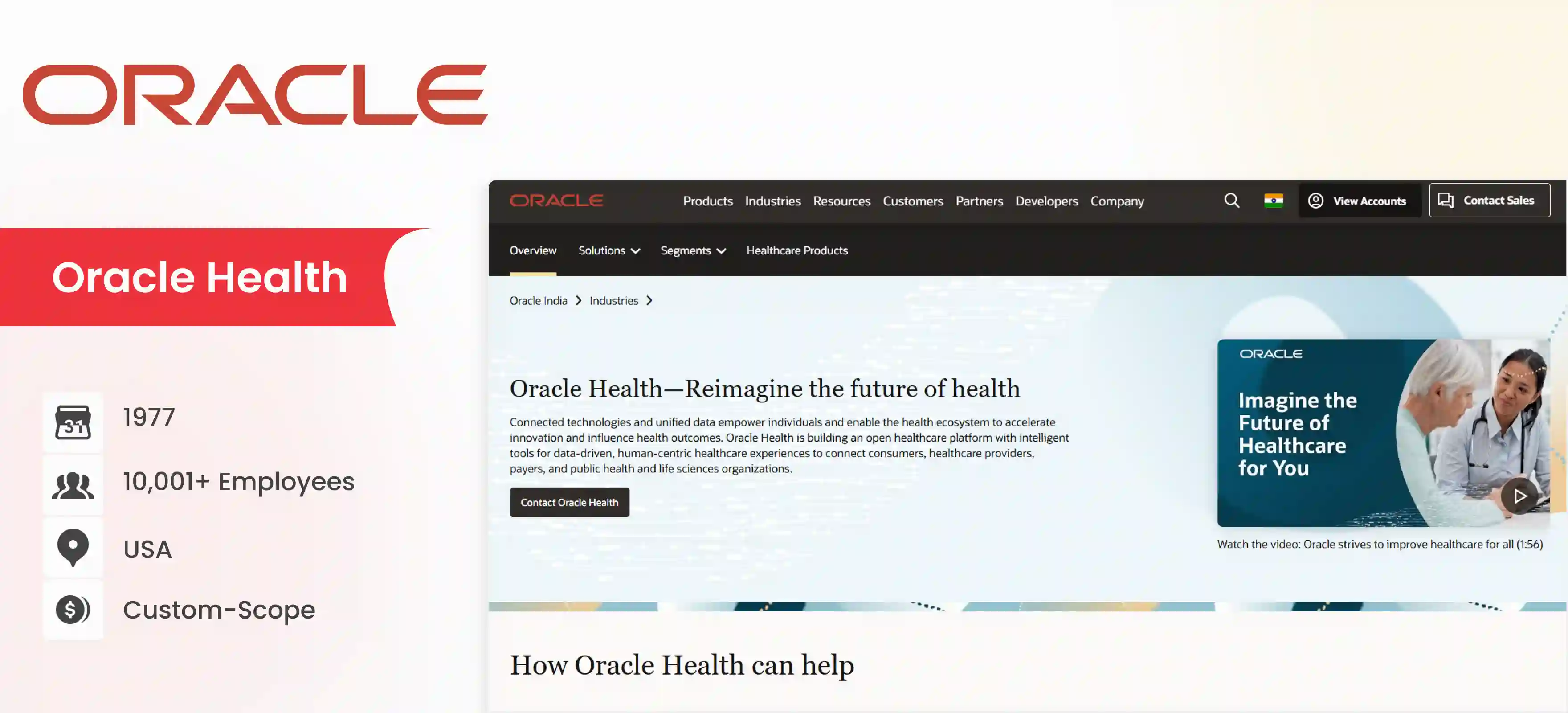 healthcare software development company Oracle Health
