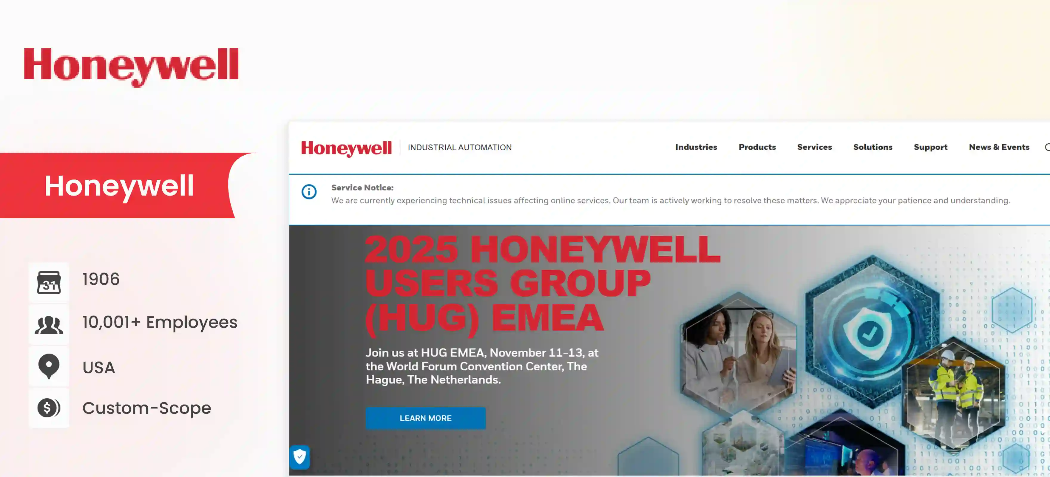 manufacturing software development company Honeywell Process Solutions