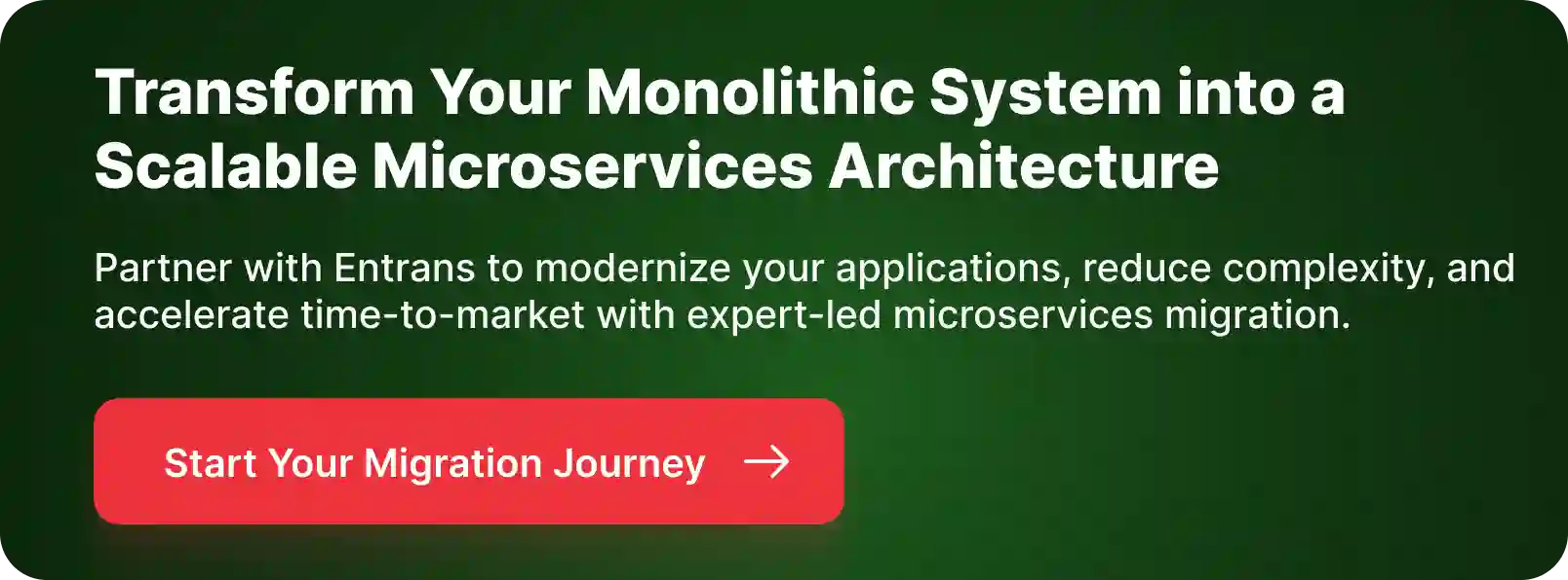 CTA for Monolithic to Microservices