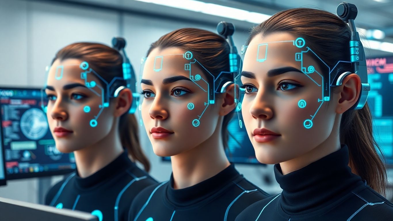 Hyper-realistic avatars being scanned by advanced AI verification